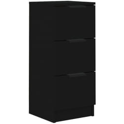 Credenza buffet cassettiera mobile contenitore organizer cucina soggiorno soggiorno 30 x 30 x 70 cm pannelli di mdf nero