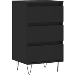 Credenza buffet cassettiera mobile contenitore organizer cucina soggiorno soggiorno 40 x 35 x 70 cm pannelli di MDF nero