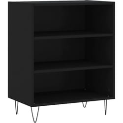 Credenza buffet cassettiera mobile contenitore organizer cucina soggiorno soggiorno 57 x 35 x 70 cm pannelli di mdf nero