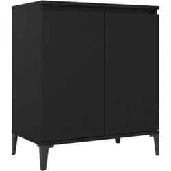 Credenza buffet cassettiera mobile contenitore organizer cucina soggiorno soggiorno 60 x 35 x 70 cm pannelli di mdf nero