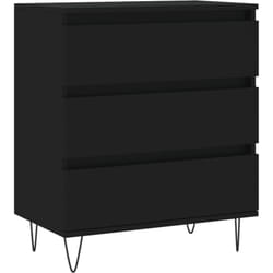 Credenza buffet cassettiera mobile contenitore organizer cucina soggiorno soggiorno 60 x 35 x 70 cm pannelli di mdf nero