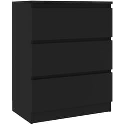 Credenza, credenza, cassettiera, mobiletto, organizer, cucina, soggiorno, soggiorno, 60 x 35 x 76 cm, in mdf nero