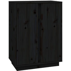 Credenza buffet cassettiera mobile contenitore organizer cucina soggiorno soggiorno 60 x 35 x 80 cm legno massello di pino nero