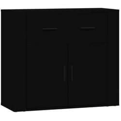 Credenza buffet cassettiera mobile contenitore organizer cucina soggiorno soggiorno 80 x 33 x 70 cm pannelli di mdf nero