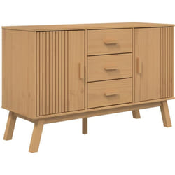 Credenza cassettiera cassettiera mobile contenitore organizer cucina soggiorno soggiorno 114 x 43 x 73,5 cm legno massello di pino marrone