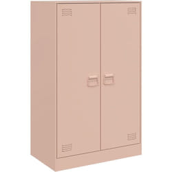 Credenza buffet cassettiera mobile contenitore organizer cucina soggiorno soggiorno 67 x 39 x 107 cm acciaio Rosa