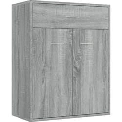 Credenza cassettiera cassettiera mobile contenitore organizer cucina soggiorno salonsonoma 60 x 30 x 75 cm pannelli in mdf grigio