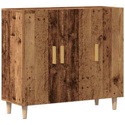Buffet credenza cassettiera mobile contenitore organizer cucina soggiorno soggiorno legno vecchio 90 x 34 x 80 cm derivati del legno marrone