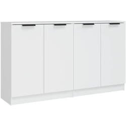 Credenza buffet cassettiera mobile contenitore organizer cucina soggiorno soggiorno set da 2 60 x 30 x 70 cm legno composito bianco
