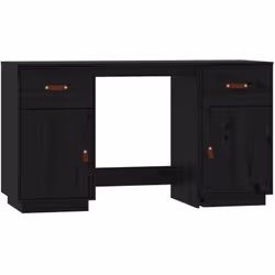 Questa scrivania alla moda in legno con armadietti è progettata per essere un'aggiunta pratica e decorativa al tuo spazio abi ...