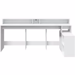 Con ampio spazio di archiviazione, struttura resistente e opzioni di illuminazione a LED, questa scrivania è perfetta per cre ...