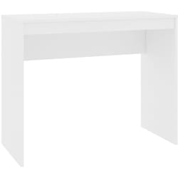 Scrivania tavolo postazione di lavoro mobile per computer studio 90 x 40 x 72 cm in MDF bianco