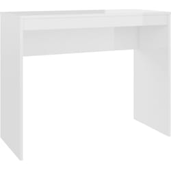 Helloshop26 - Scrivania tavolo postazione di lavoro mobile per computer studio lucido 90 x 40 x 72 cm in mdf bianco