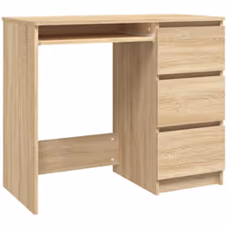 Ancora il tuo ufficio o il tuo spazio abitativo con uno stile sobrio con questa scrivania pulita ma elegante! Realizzata in t ...
