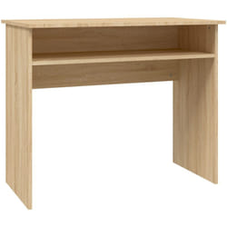 Helloshop26 - Scrivania tavolo postazione di lavoro mobile per computer studio rovere Sonoma 90 x 50 x 74 cm pannelli in mdf marrone