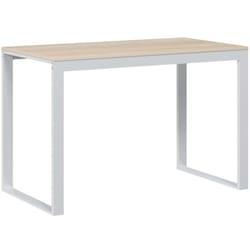 Helloshop26 - Scrivania tavolo postazione di lavoro mobile per computer studio per computer e rovere 110 x 60 x 73 cm Truciolato marrone