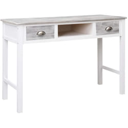 Scrivania tavolo postazione computer mobile studio 110 x 45 x 76 cm in legno grigio
