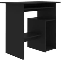 Helloshop26 - Scrivania tavolo postazione di lavoro mobile per computer studio 80 x 45 x 74 cm pannello in mdf nero
