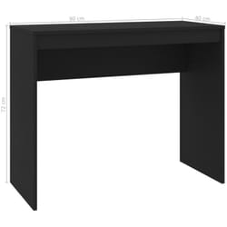 Helloshop26 - Scrivania tavolo postazione di lavoro mobile per computer studio 90 x 40 x 72 cm pannello in mdf nero
