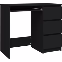 Ancora il tuo ufficio o il tuo spazio abitativo con uno stile sobrio con questa scrivania pulita ma elegante! Realizzata in t ...
