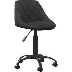 Helloshop26 - Sedia poltrona computer ufficio seduta studio velluto nero