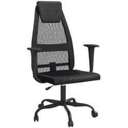 Helloshop26 - Sedia poltrona computer ufficio seduta studio regolabile in altezza nero