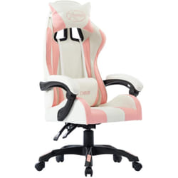 Sedia poltrona seduta girevole computer ufficio studio videogiochi Rosa ecopelle rosa
