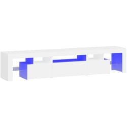 Helloshop26 - Mobile tv multimediale scaffale per televisione televisione buffet sala da pranzo soggiorno camera da letto con luci a led 200 x 36,5 x
