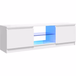 Con un design pratico e alla moda, questo supporto TV con illuminazione a LED diventerà sicuramente il punto focale della tua ...
