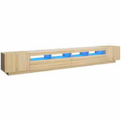 Con un design pratico e alla moda, questo supporto TV con illuminazione a LED diventerà sicuramente il punto focale della tua ...