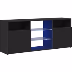 Con un design pratico e alla moda, questo supporto TV con illuminazione a LED diventerà sicuramente il punto focale della tua ...