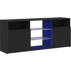 Mobile tv multimediale scaffale per televisione televisione buffet sala da pranzo soggiorno camera da letto con luci a led 120 x 30 x 50 cm nero