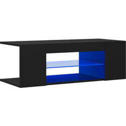 Mobile tv multimediale scaffale per televisione televisione buffet sala da pranzo soggiorno camera da letto con luci a led 90 x 39 x 30 cm nero