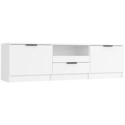 Mobile tv multimediale scaffale per televisione televisore buffet sala da pranzo soggiorno camera da letto 140 x 35 x 40 cm pannelli in mdf bianco