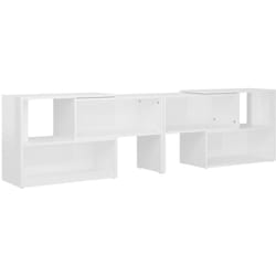 Helloshop26 - Mobile tv multimediale scaffale per televisione televisore buffet sala da pranzo soggiorno camera da letto lucido 149 x 30 x 52 cm