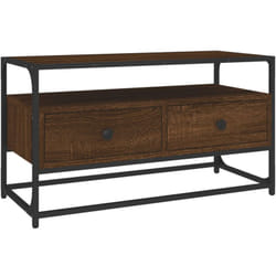 Helloshop26 - Mobile tv multimediale scaffale per televisione televisore buffet sala da pranzo soggiorno camera da letto rovere 80 x 35 x 45 cm