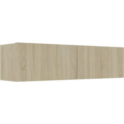 Helloshop26 - Mobile tv multimediale scaffale per televisione televisore buffet sala da pranzo soggiorno camera da letto rovere Sonoma 120 x 30 x 30