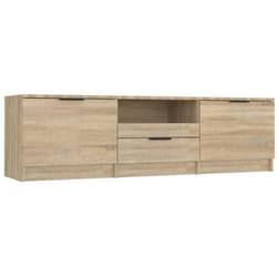 Helloshop26 - Mobile tv multimediale scaffale per televisione televisore buffet sala da pranzo soggiorno camera da letto rovere Sonoma 140 x 35 x 40