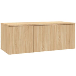 Helloshop26 - Mobile tv multimediale scaffale per televisione buffet televisione sala da pranzo soggiorno camera da letto rovere Sonoma 80 x 34 x 30