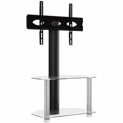 Questo supporto TV angolare combina un supporto TV e un tavolo a 2 livelli, offrendo una soluzione pratica per installare la ...