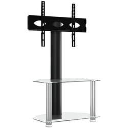 Helloshop26 - Porta tv multimediale scaffale per televisione televisione buffet sala da pranzo soggiorno camera da letto angolo 2 livelli per 32-70