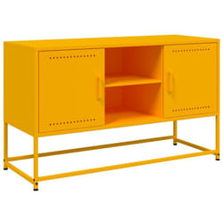 Helloshop26 - Mobile tv multimediale scaffale per televisione televisione buffet sala da pranzo soggiorno camera da letto giallo senape 100,5 x 39 x