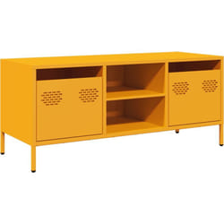 Helloshop26 - Mobile tv multimediale scaffale per televisione televisione buffet sala da pranzo soggiorno camera da letto giallo senape 101,5 x 39 x
