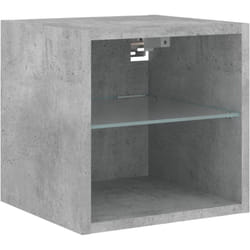 Mobile TV multimediale scaffale per televisione televisione buffet sala da pranzo soggiorno camera da letto a parete con luci a LED 30 x 28,5 x 30 cm