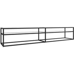 Helloshop26 - Mobile tv multimediale scaffale per televisione televisione buffet sala da pranzo soggiorno camera da letto trasparente 220 x 40 x 40,5