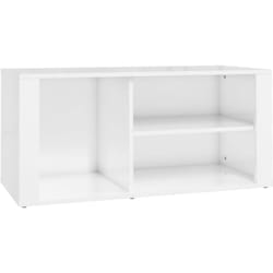 Scarpiera scarpiera mobile portaoggetti ingresso corridoio soggiorno lucido 100 x 35 x 45 cm legno composito bianco
