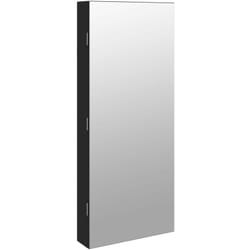 Helloshop26 - Armadietto portagioie organizzatore camera da letto guardaroba bagno con specchio e illuminazione a led nera a parete