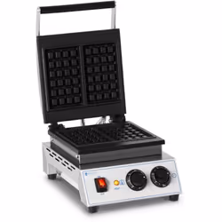 Una macchina per waffle quadrata elettrica Servi waffle freschi e croccanti in pochissimo tempo utilizzando la macchina per w ...