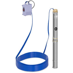 Helloshop26 - Pompa sommersa per pozzo sommergibile scarico - 3.800 L/h - 370 Watt - acciaio inox