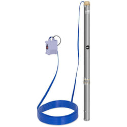 Helloshop26 - Pompa sommersa per pozzo sommergibile scarico - 3.800 L/h - 750 Watt - acciaio inox